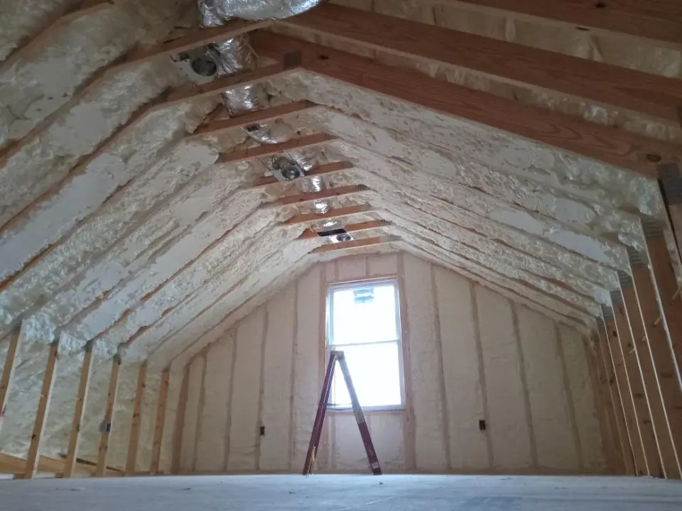 Spray foam roofing application for Crawl Space Insulation project in Waller
